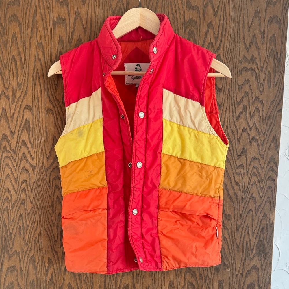 Vintage Pacific Trail Red and Orange Vest